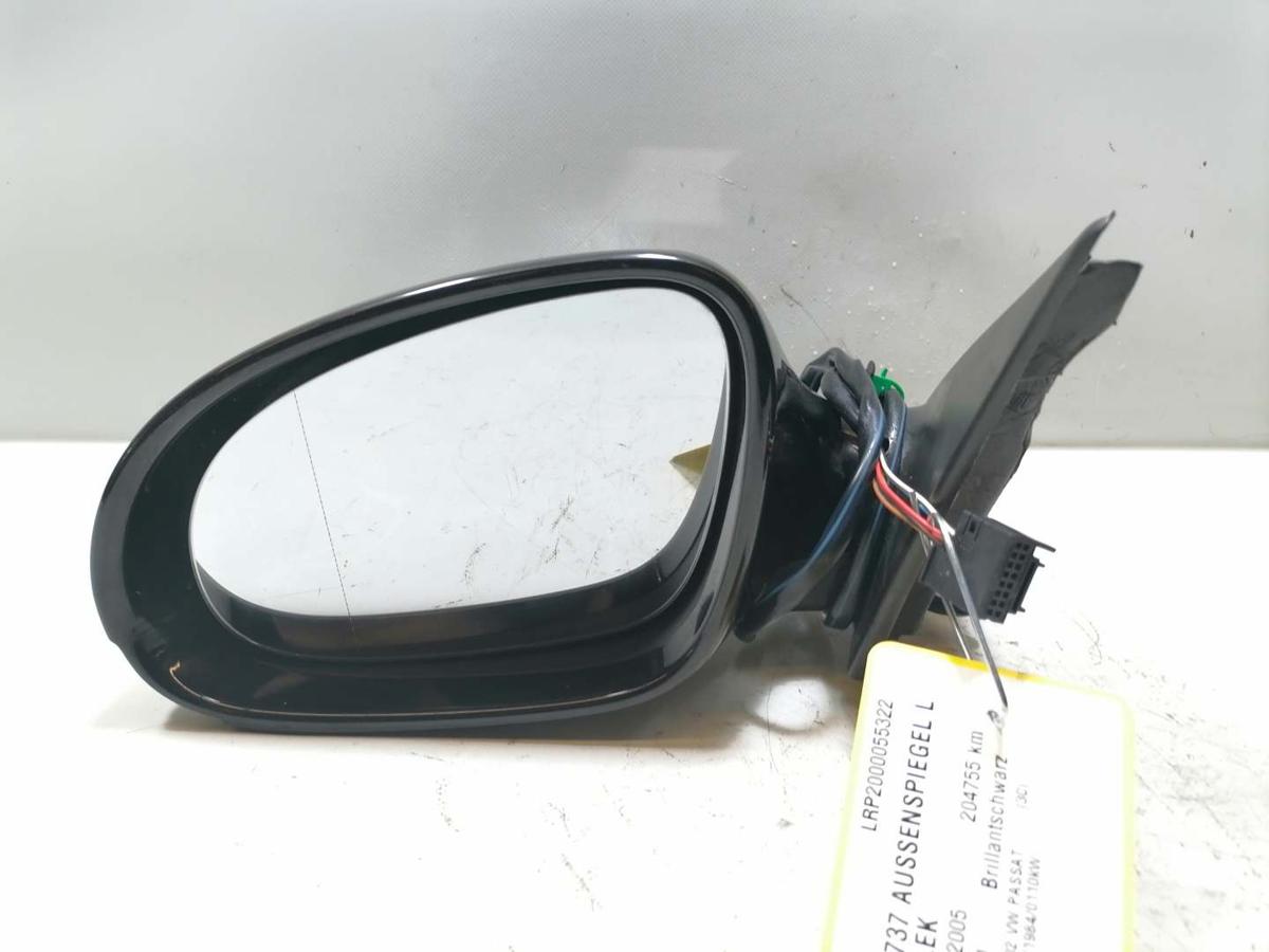 VW Passat 3C B6 original Außenspiegel links elektrisch beheizt L041 Brillantschwarz